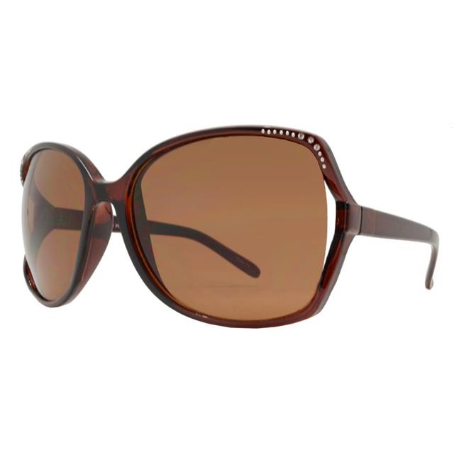 Women's Butterfly Sunglasses with Cut Out Temple and Rhinestones Unbranded 4319-g_3733079a-3056-4612-8c0f-06eac9c640fe Brown Tint Brown lens