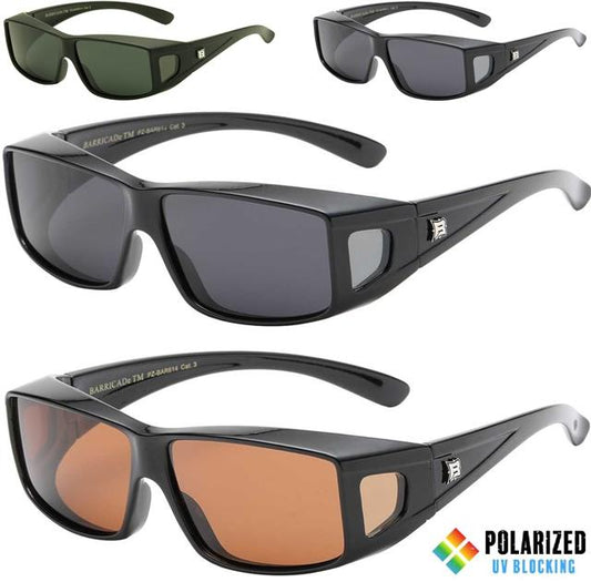 Mens Womens Polarized Cover Over Fit Over your Glasses Polarised Sunglasses Barricade 614