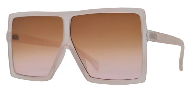 Women's Oversized Square Shield Sunglasses Crystal Pink/Brown & Pink Gradient Lens Unbranded 7012b