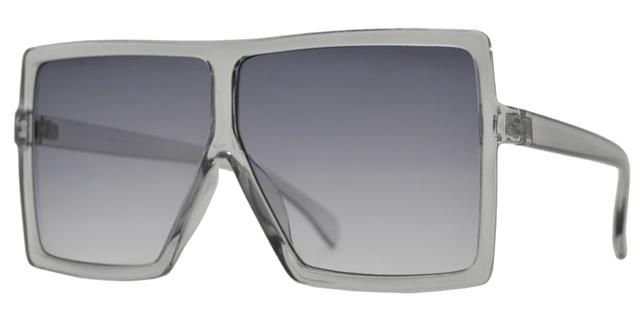 Women's Oversized Square Shield Sunglasses Crystal Grey/Smoke Gradient Lens Unbranded 7012d
