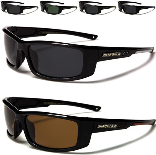 Mens Wrap Around Polarised Lens Fishing Sunglasses by Nitrogen Nitrogen 7048