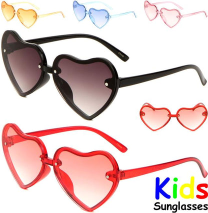 Girl's Heart Shaped Sunglasses for Kids Unbranded 846-heart