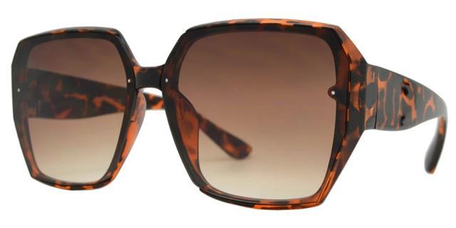 Women's Square Big Butterfly Sunglasses Tortoise Brown Brown Gradient Lens Unbranded 8836d