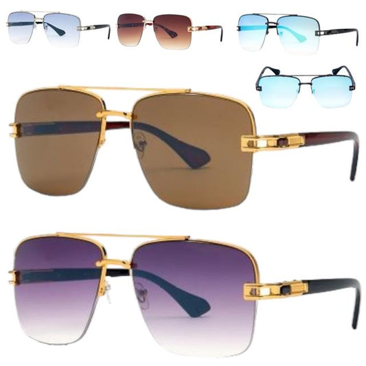 Men's Designer XL Luxury Pilot Sunglasses Unbranded 8937