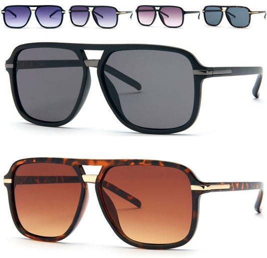 Men's Designer Large Luxury Pilot Sunglasses with double Bridge Unbranded 8960_0