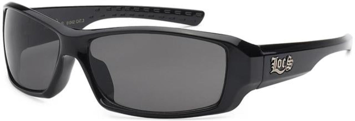 Designer Locs Sports wrap Around Sunglasses for Men Locs Shades 8LOC91042MIX4 Black Smoke Lens {{ color }}