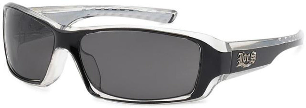 Designer Locs Sports wrap Around Sunglasses for Men Locs Shades 8LOC91042MIX5 Black Clear Smoke Lens {{ color }}