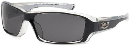 Designer Locs Sports wrap Around Sunglasses for Men Locs Shades 8LOC91042MIX5 Black Clear Smoke Lens {{ color }}