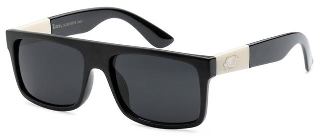 Designer Locs Black Flat Top Classic Sunglasses for Men