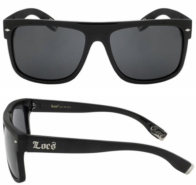 Locs Black Large Classic Sunglasses For Men Locs Shades 8LOC91147-BK-g