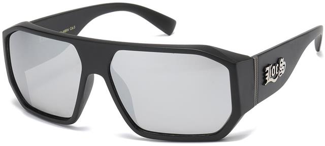 Locs Black Oversized wrap around Gansta Hip Hop Sunglasses Locs Shades 8LOC91183-MBRV-1