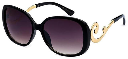 VG Oversized Swirl Butterfly Sunglasses for women Black Gold Smoke Lens VG 8VG290221