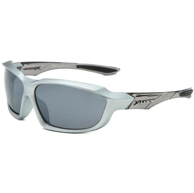 Men's Extreme sports Running Cycling Xloop Mirrored Sunglasses X-Loop 8X26025 Silver Grey Smoke Lens