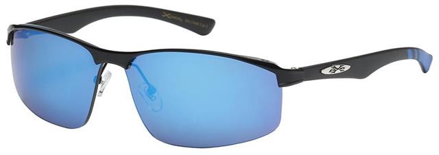 Men's Wrap around sports Semi-Rimless Xloop Mirrored Sunglasses X-Loop 8XL14481