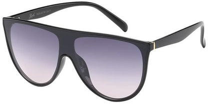 Women's Large Shield Sunglasses Black/Gradient Pink Smoke Lens Giselle 8gsl22156a