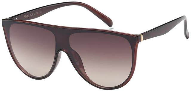 Women's Large Shield Sunglasses Brown/Brown Gradient Lens Giselle 8gsl22156b
