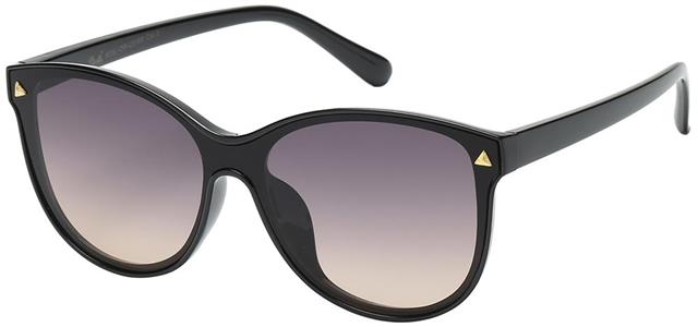 Women's Flat Geometric Shield Sunglasses Unbranded 8gslop221856 Black Gradient Smoke Pink Smoke Lens