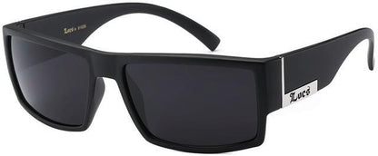 Designer Small Locs Black Flat Top Wrap Around Sunglasses for Men Locs Shades 8loc91026-mb-1