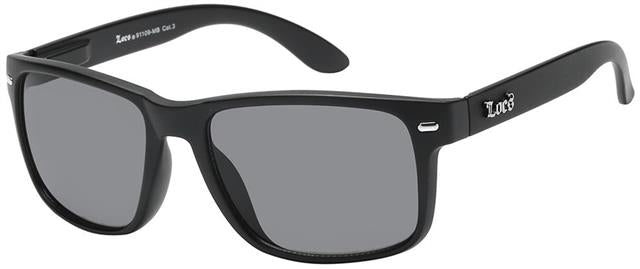 Designer Locs Black or white Classic 80's Sunglasses for Men Matt Black Smoke Lens Locs Shades 8loc91109mb1