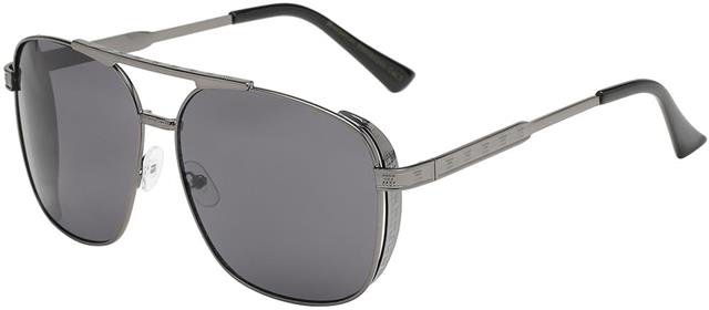 Big Designer Stark Style Pilot Thick Rim Sunglasses for Men Gunmetal Black Smoke Lens Manhattan 8mh88048-6