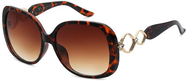 VG Designer Inspired Big Rhinestone Butterfly Sunglasses for women Tortoise Brown Gold Brown Gradient Lens VG 8rs18921