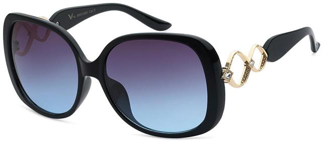 VG Designer Inspired Big Rhinestone Butterfly Sunglasses for women Black Gold Smoke Blue Gradient Lens VG 8rs18925