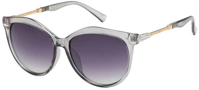 Rhinestone Diamante Cat Eye Women's Sunglasses Crystal Grey Gold Smoke Gradient Lens VG 8rs19004