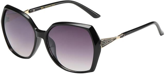 VG Oversized Square Butterfly Sunglasses for women VG 8rs19753 Black Gold Warm Pink Gradient Lens