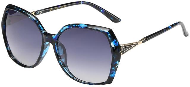 VG Oversized Square Butterfly Sunglasses for women VG 8rs19754 Blue Gold Smoke Blue Gradient Lens