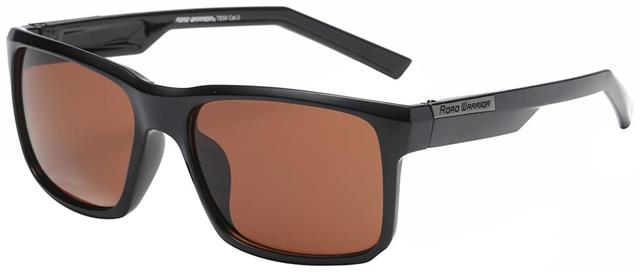 Road Warrior Driving Brown Lens Sunglasses Gloss Black Brown HD Lens Road Warrior 8rw72561