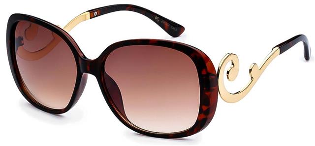 VG Oversized Swirl Butterfly Sunglasses for women Tortoise Brown Gold Brown Lens VG 8vg290223