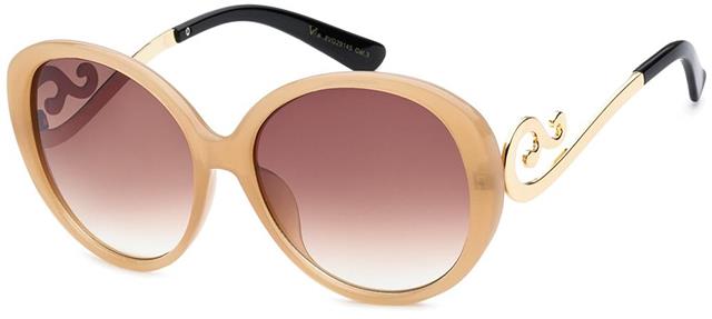 VG Oversized Swirl Retro Butterfly Sunglasses for women Beige Gold Brown Gradient Lens VG 8vg291453
