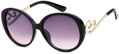 VG Oversized Swirl Retro Butterfly Sunglasses for women Black Gold Smoke Pink Gradient Lens VG 8vg291456
