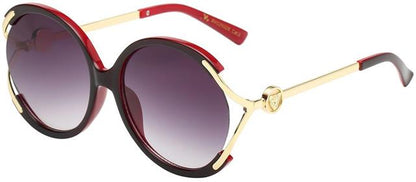 VG Designer Inspired Big Flat Butterfly Sunglasses for women VG 8vg29328-4 Black & Red Gold Smoke Pink Gradient Lens