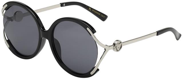 VG Designer Inspired Big Flat Butterfly Sunglasses for women VG 8vg29328-5 Black Silver Smoke Lens