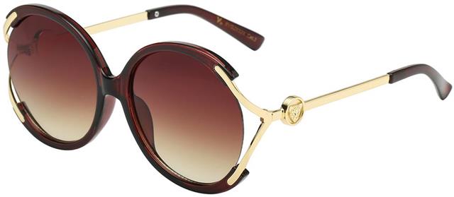 VG Designer Inspired Big Flat Butterfly Sunglasses for women Brown Gold Brown Gradient Lens VG 8vg29328-6