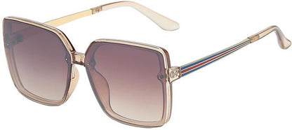 Women's Oversized Square Shape Sunglasses VG Beige Crystal Gold Brown Gradient Lens VG 8vg29336-3