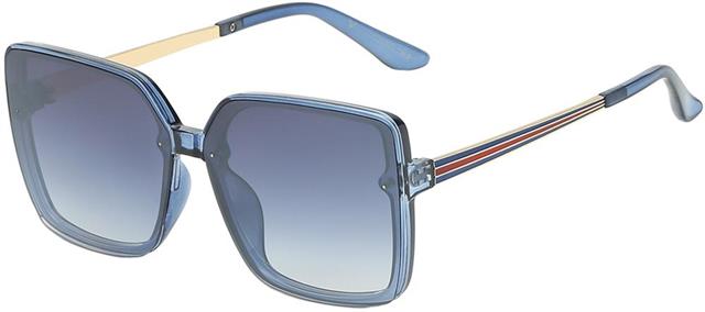 Women's Oversized Square Shape Sunglasses VG Blue Crystal Gold Blue Smoke Gradient Lens VG 8vg29336-4