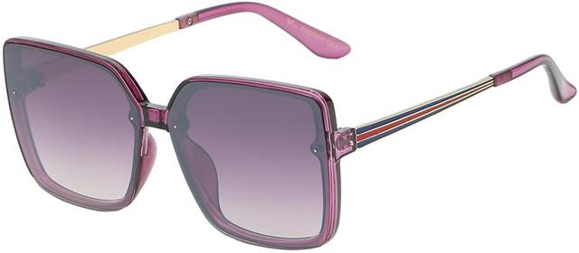 Women's Oversized Square Shape Sunglasses VG Purple Crystal Gold Pink Smoke Gradient Lens VG 8vg29336-5