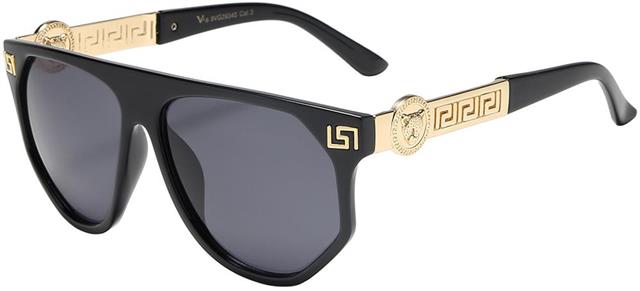 VG Oversized Soho Classic Sunglasses for women Black Gold Smoke Lens VG 8vg29340-5