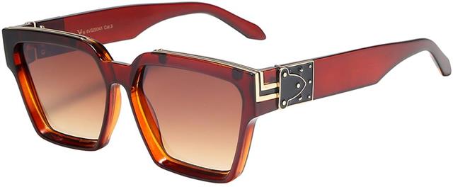 VG Designer Square Classic Sunglasses for women Brown Gold Brown Gradient Lens VG 8vg29341-3