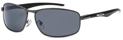 Xloop Mens Metal Frame Pilot Sports Sunglasses x-loop 8xl13621 Dark Grey Black Smoke Lens