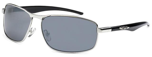 Xloop Mens Metal Frame Pilot Sports Sunglasses Silver Black Silver Mirror Lens x-loop 8xl13623