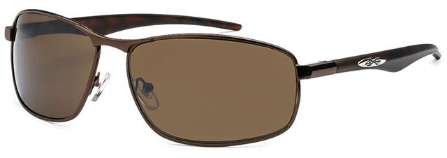 Xloop Mens Metal Frame Pilot Sports Sunglasses x-loop 8xl13627 Brown Brown Brown Lens