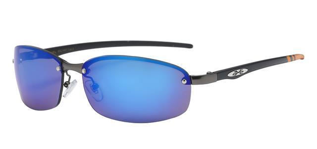 Men's Oval sports Semi-Rimless Xloop Mirrored Sunglasses Black & Orange Gunmetal Blue Mirror X-Loop 8xl1447-06_1800x1800_9ff78390-31fd-4990-846e-93a60762c0b1