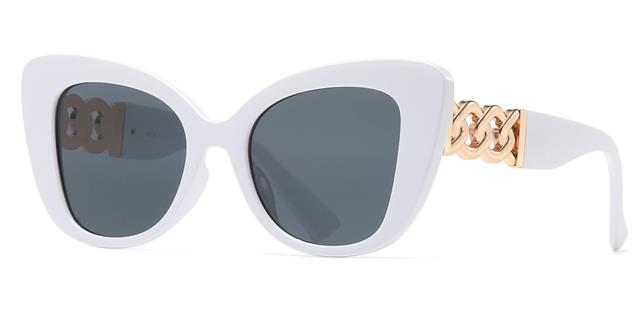 Large Cat Eye Sunglasses for Women White Gold Smoke Lens Unbranded 9009c_9da67ef4-7b75-4a7c-aa6a-6bb380ff42bf