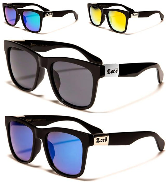 Designer Locs Black Classic Mirrored Sunglasses for Men Locs Shades 91131