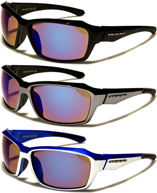 Arctic Blue Anti-Glare Blue Mirrored Sports Running Sunglasses Arctic Blue AB-30