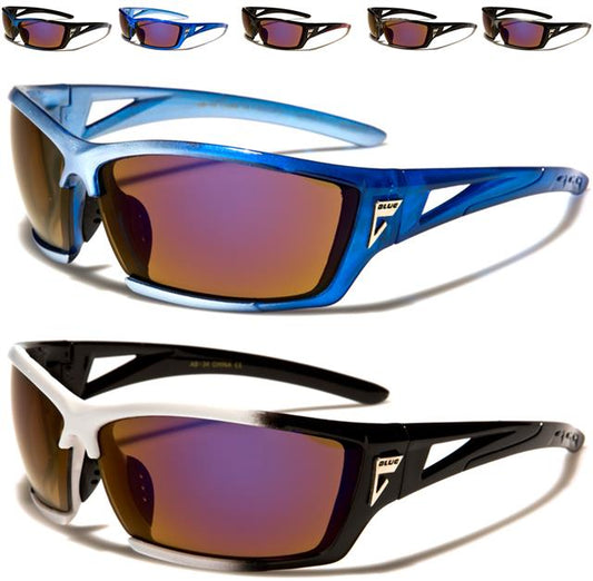 Arctic Blue Extreme Sports Blue Mirrored Sunglasses Arctic Blue AB34