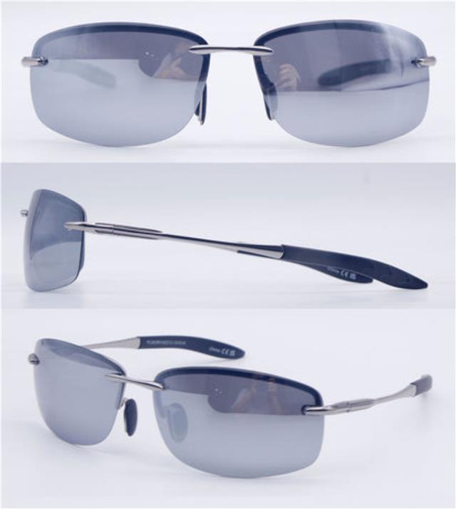 Anti-Glare Polarized Sunglasses Sports Rimless Mirrored Lens BeOne B1PL-3625-RV-000